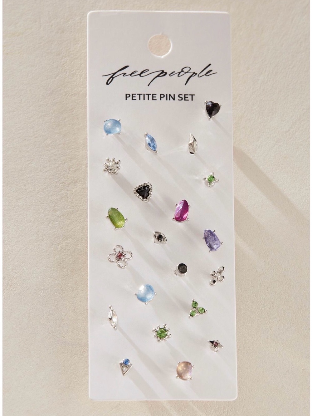 Free People Petite Pin Set, SILVER, NWT